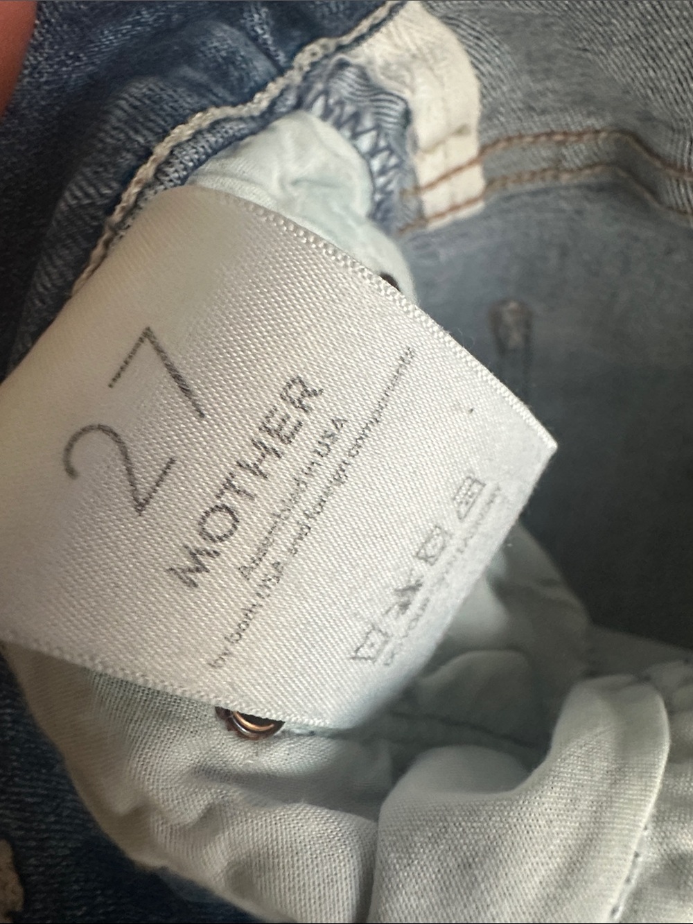 MOTHER Distressed Blue Jeans - Picture 9 of 10